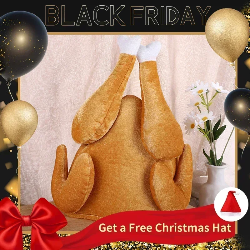 New Plush Roasted Thanksgiving - Santa Hat Plush avaliação e preço