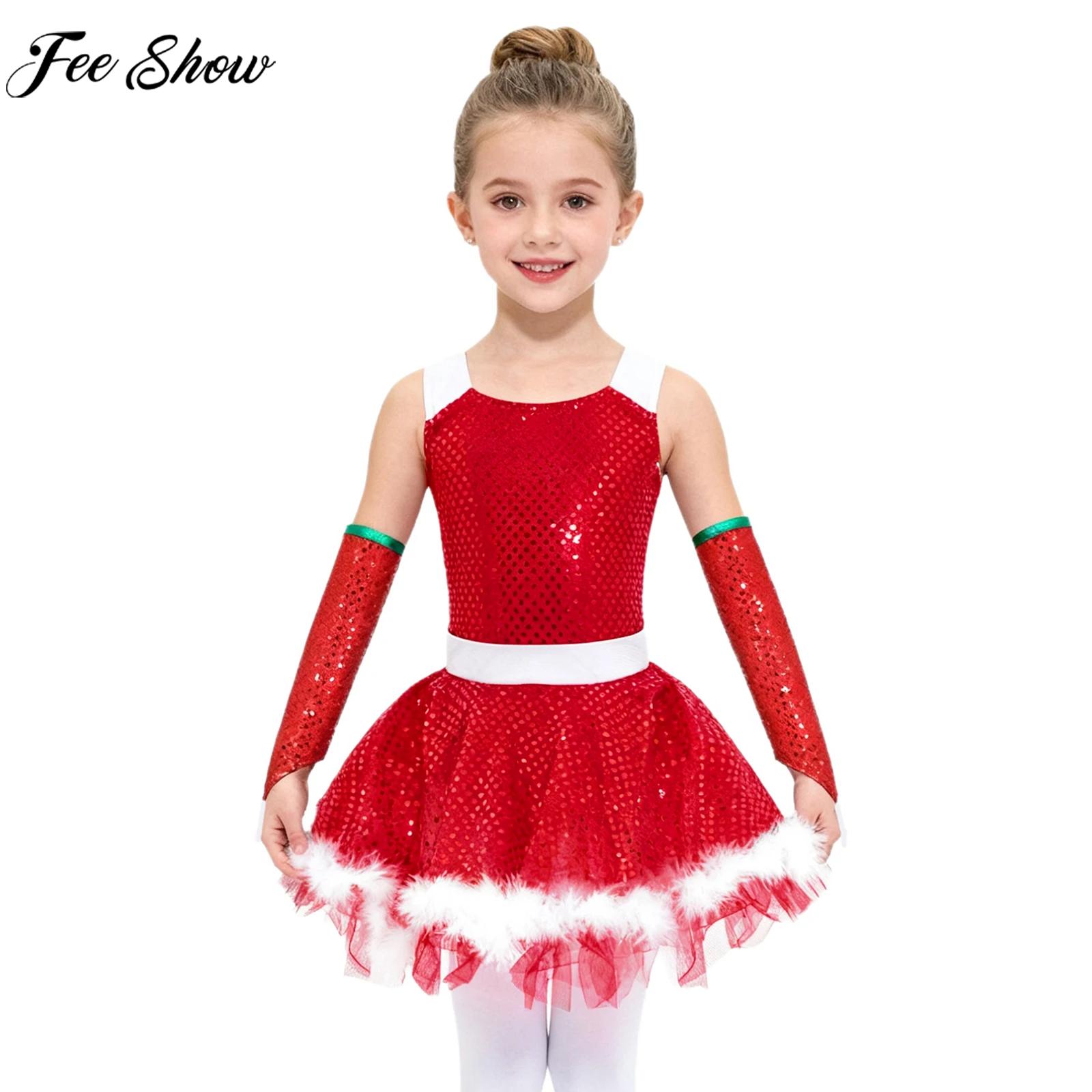 Kids Girls Christmas Figure Sk - Elf Costume Christmas avaliação e preço