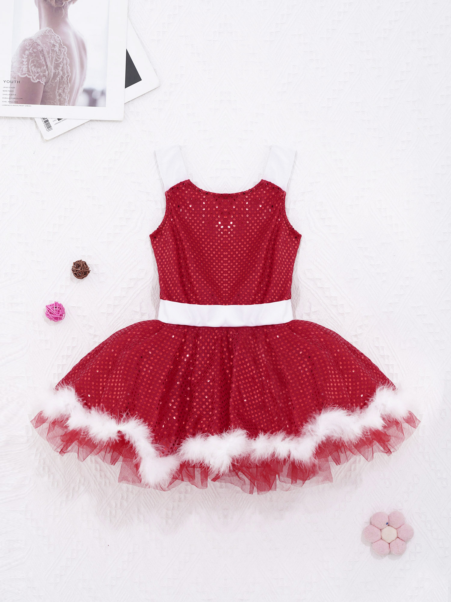 Kids Girls Christmas Figure Sk - Elf Costume Christmas avaliação e preço