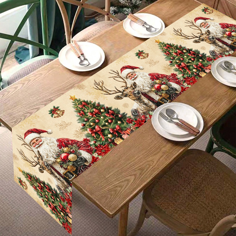 Vintage Christmas Table Runner - Christmas Table Runner avaliação e preço