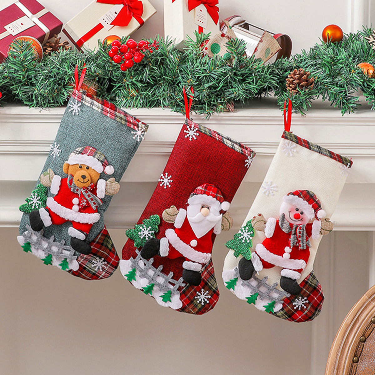 Christmas Stockings Cute Large - Christmas Stocking Hanging avaliação e preço