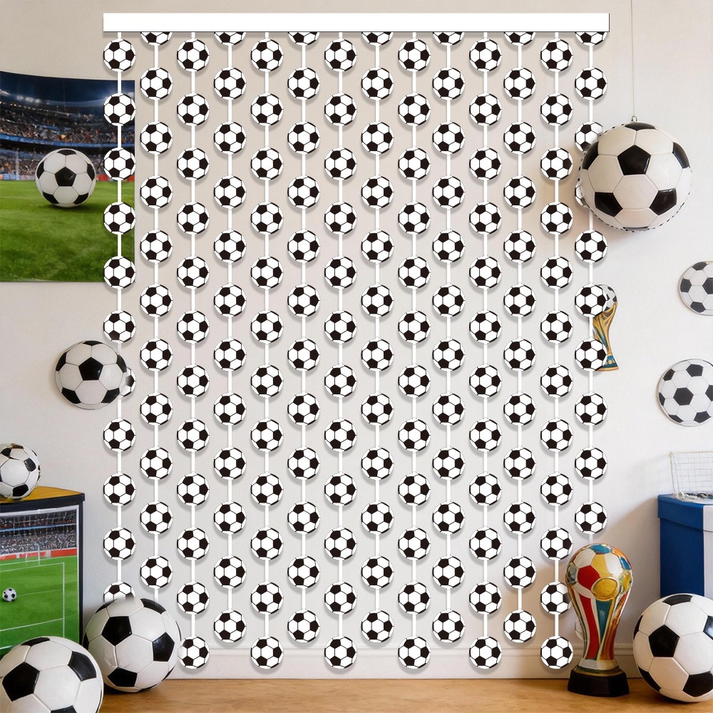 Soccer Football Theme Rain Cur - Tinsel Garland Decoration avaliação e preço