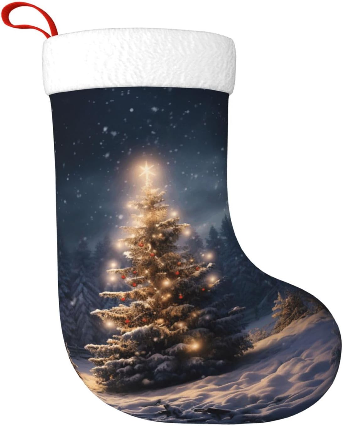 Christmas Tree Snow gift Stock - Christmas Stocking Hanging avaliação e preço