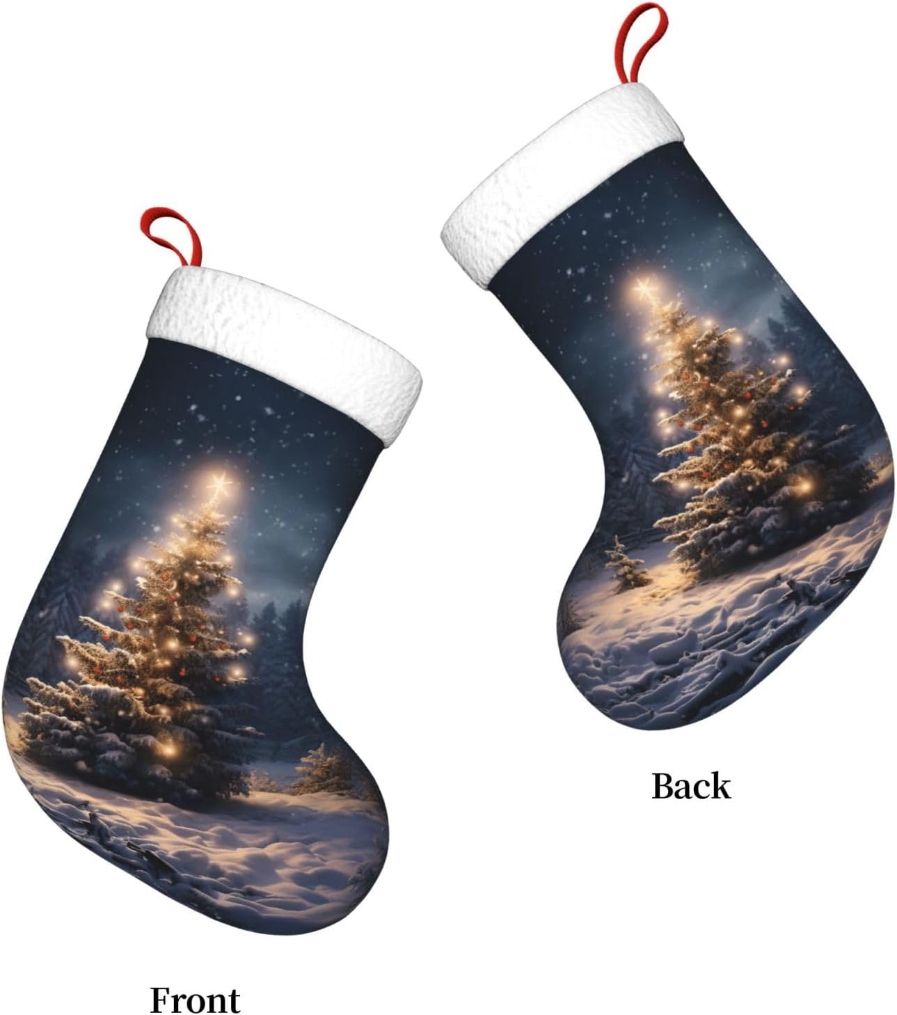 Christmas Tree Snow gift Stock - Christmas Stocking Hanging avaliação e preço