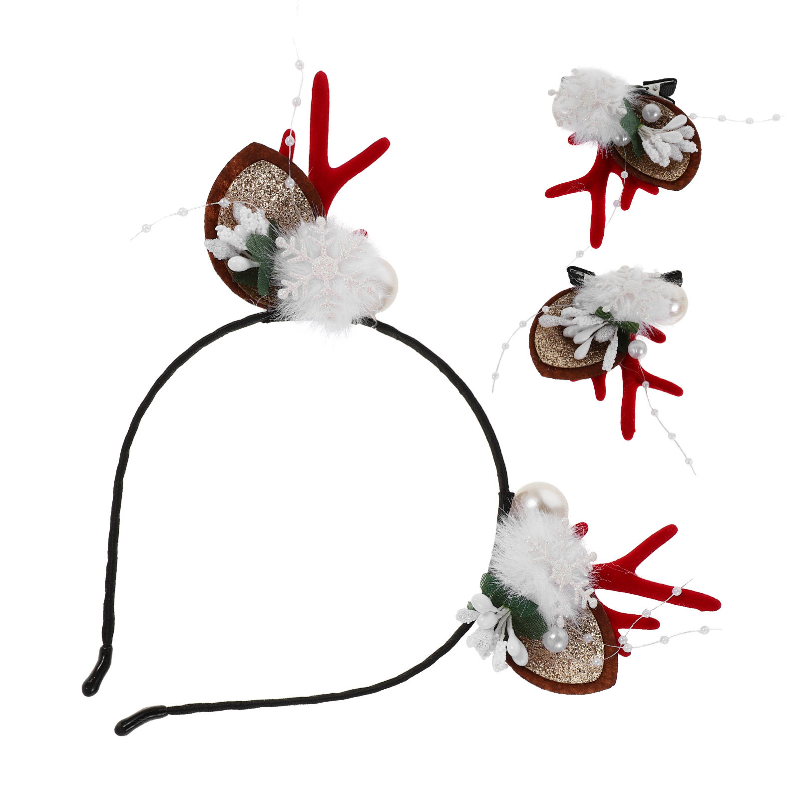 4Pcs Festive Reindeer Antlers  - Reindeer Antlers Headband avaliação e preço