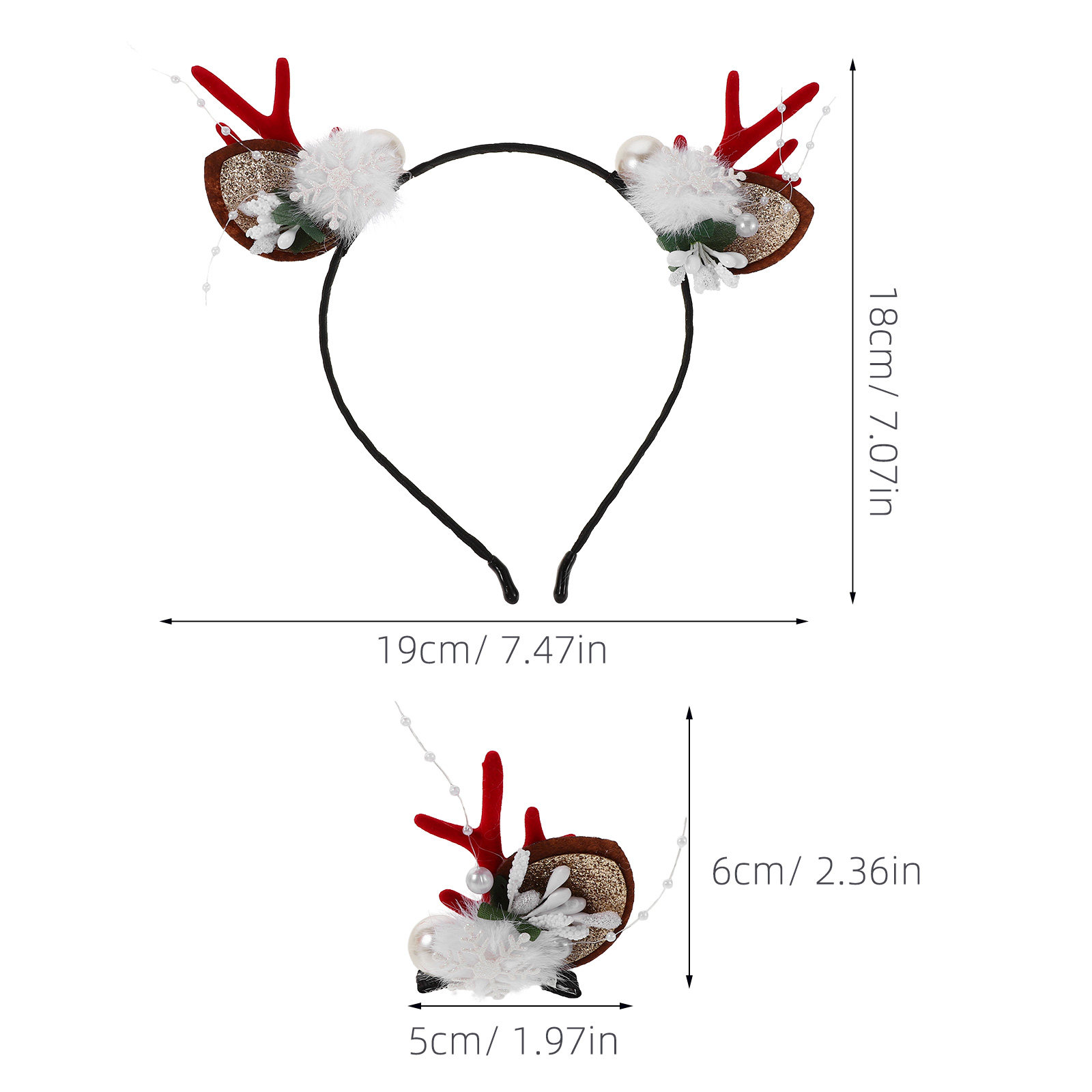 4Pcs Festive Reindeer Antlers  - Reindeer Antlers Headband avaliação e preço