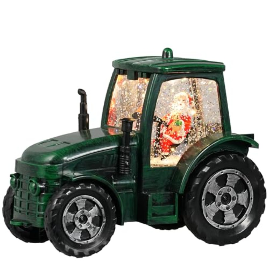 Christmas Snow Globe Tractor S - Snow Globe Musical avaliação e preço