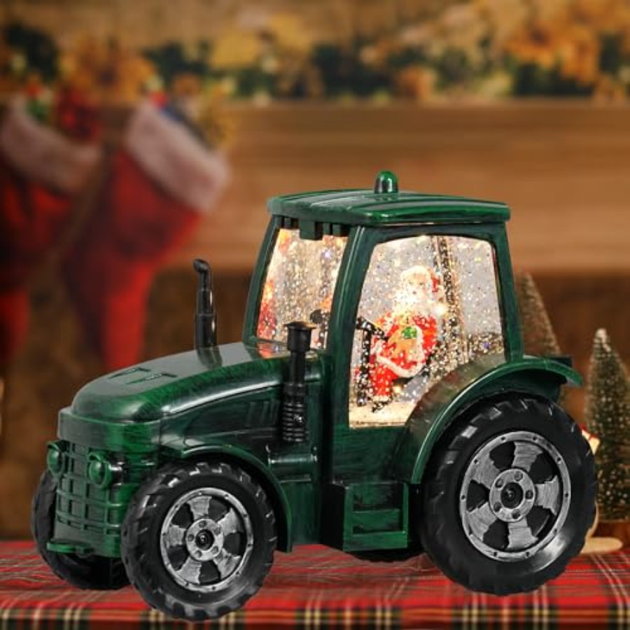 Christmas Snow Globe Tractor S - Snow Globe Musical avaliação e preço