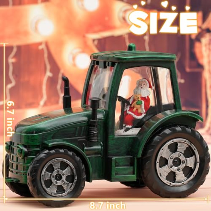 Christmas Snow Globe Tractor S - Snow Globe Musical avaliação e preço