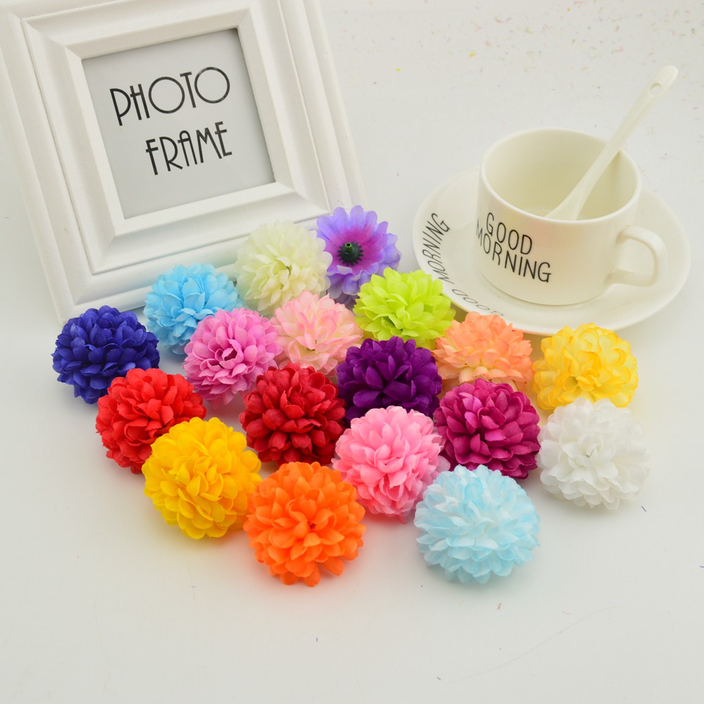 200PCS 5CM Silk Chrysanthemum  - Christmas Wreath Fake avaliação e preço