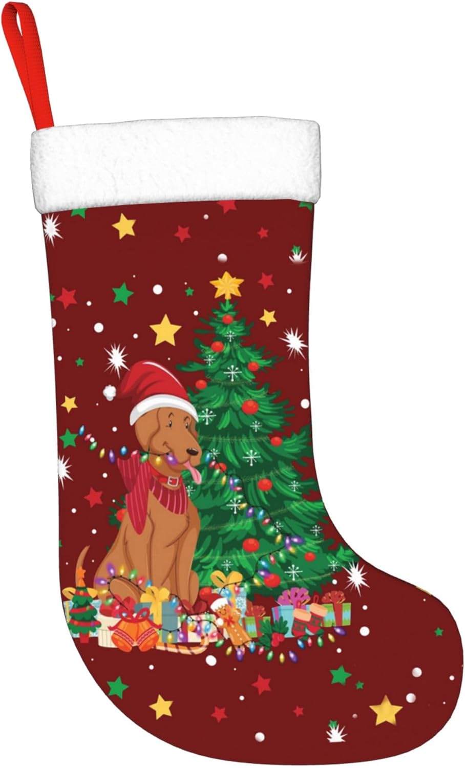Christmas Dog Light Design 17. - Christmas Stocking Hanging avaliação e preço