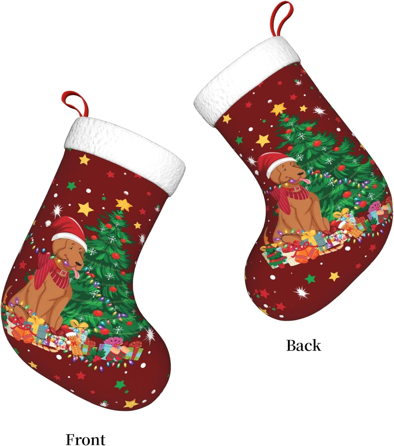 Christmas Dog Light Design 17. - Christmas Stocking Hanging avaliação e preço