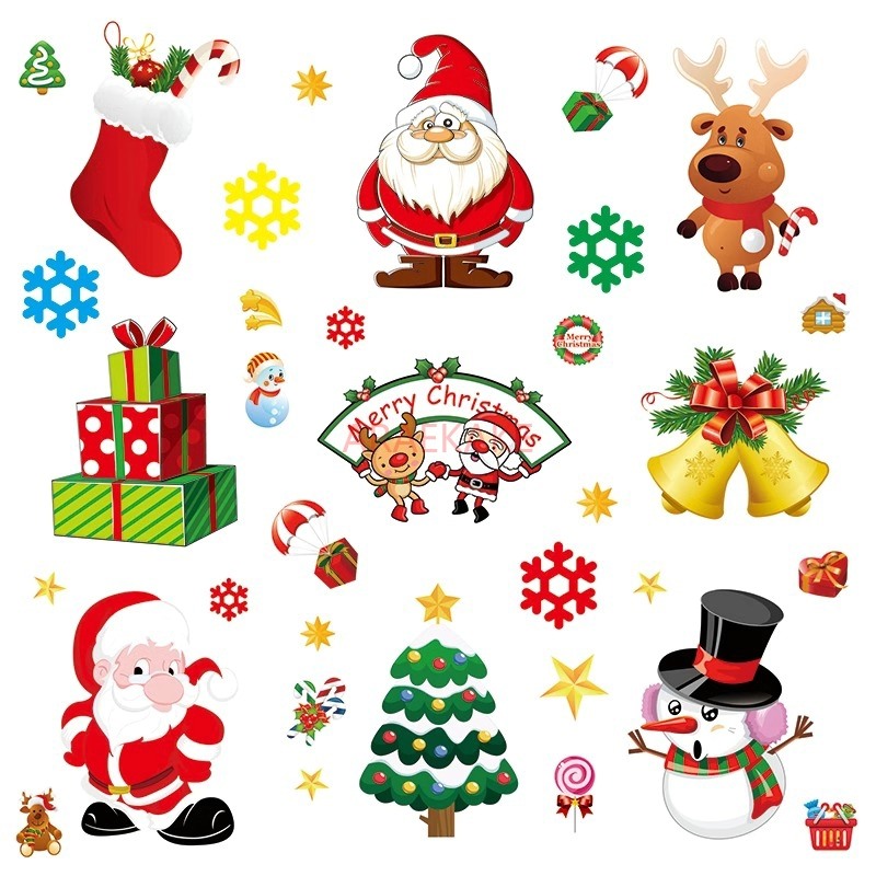 1PCS Removable Christmas Stati - Snowflake Window Decal avaliação e preço
