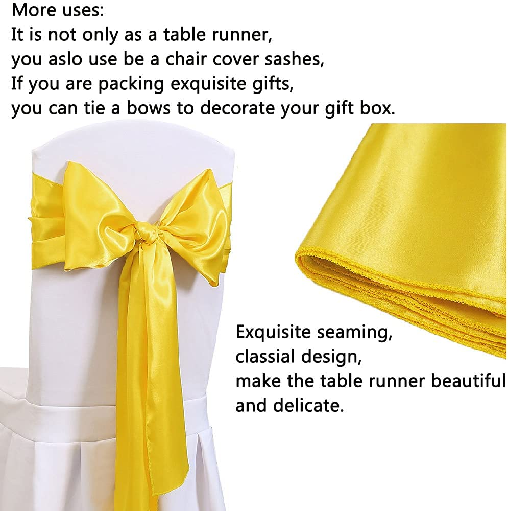 12x108 Inch Satin Wedding Tabl - Christmas Table Runner avaliação e preço