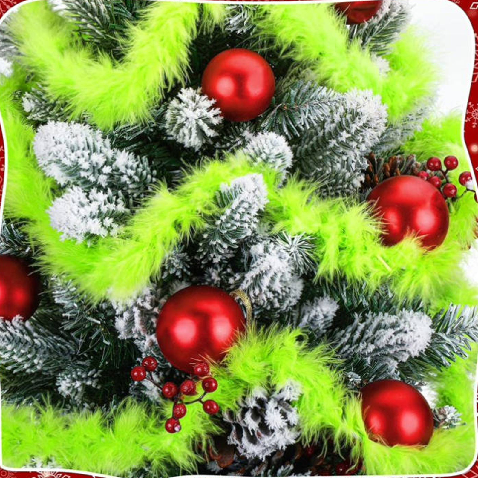 Christmas Garland 3 PCS 20 Fee - Tinsel Garland Decoration avaliação e preço