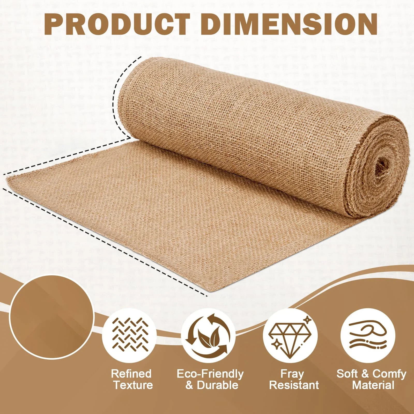 Natural Beige Burlap Roll 30cm - Christmas Table Runner avaliação e preço
