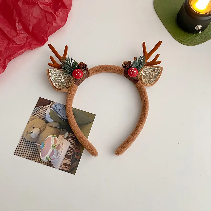 Christmas Headband Reindeer An - Reindeer Antlers Headband avaliação e preço