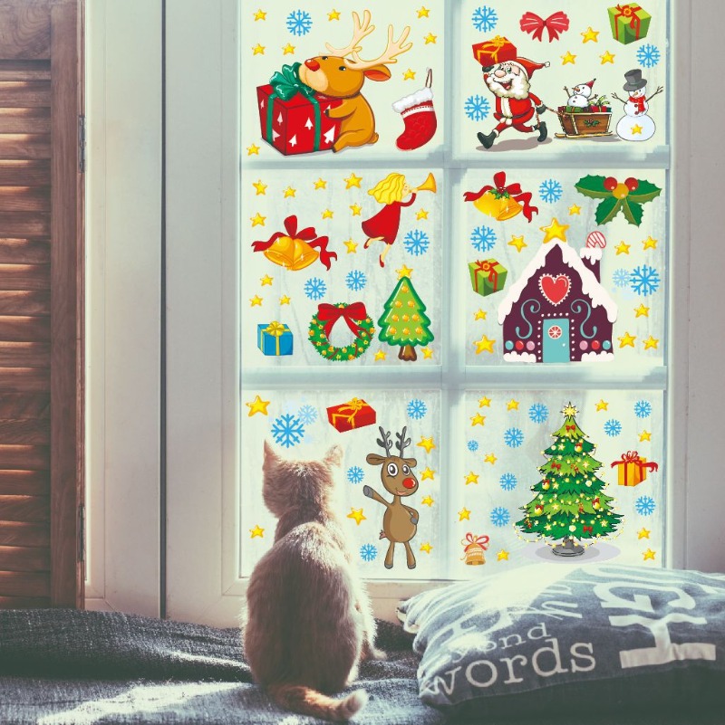 4pcs PVC Christmas Snowflake W - Snowflake Window Decal avaliação e preço