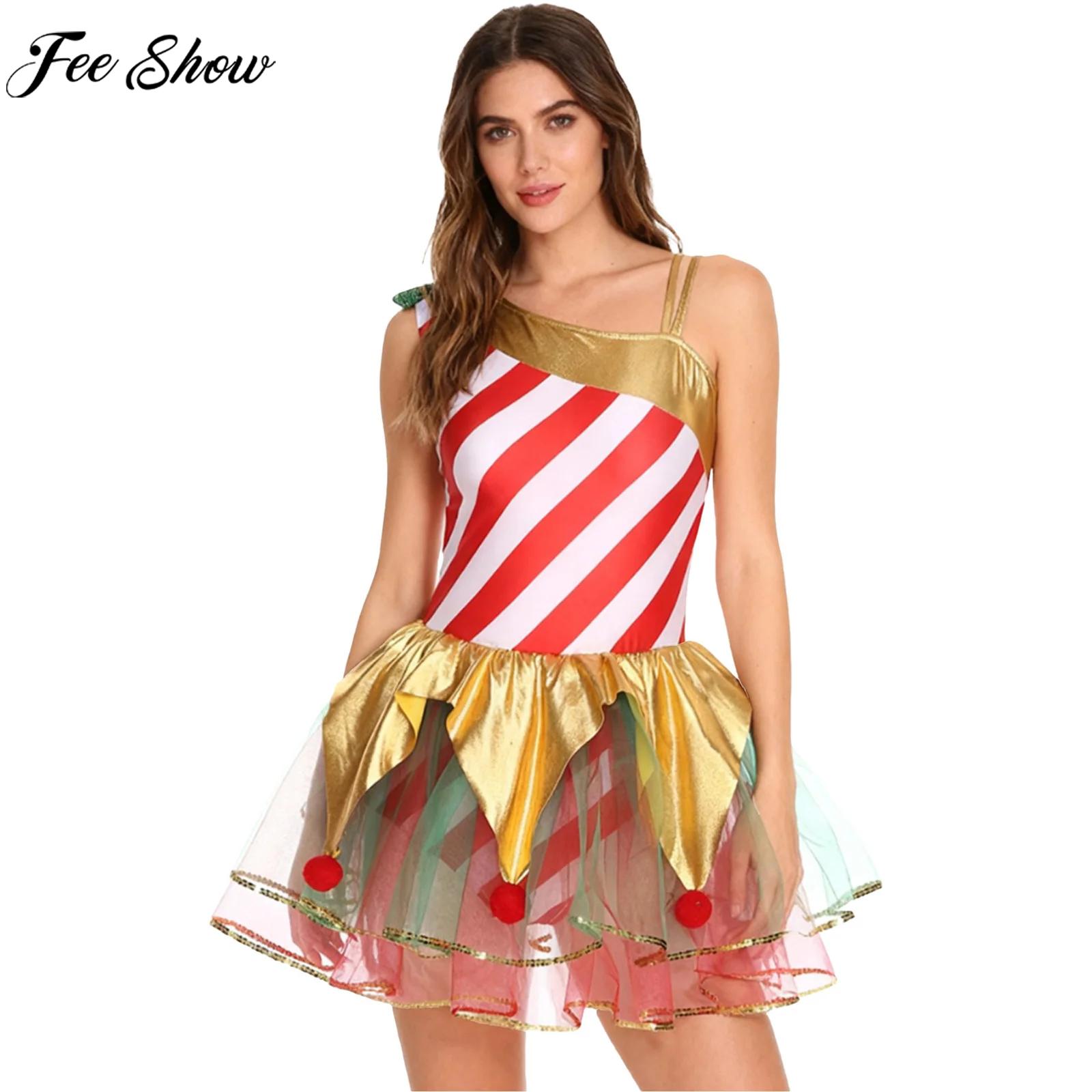 Women Christmas Candy Cane Dre - Elf Costume Christmas avaliação e preço
