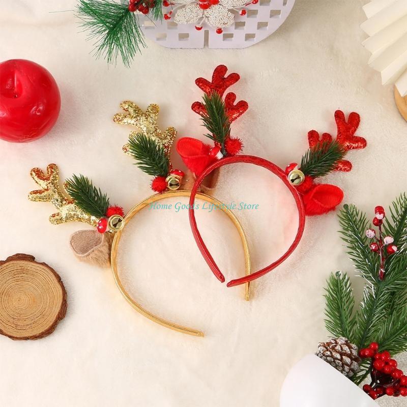 E74E Set Of 6 Festival Reindee - Reindeer Antlers Headband avaliação e preço