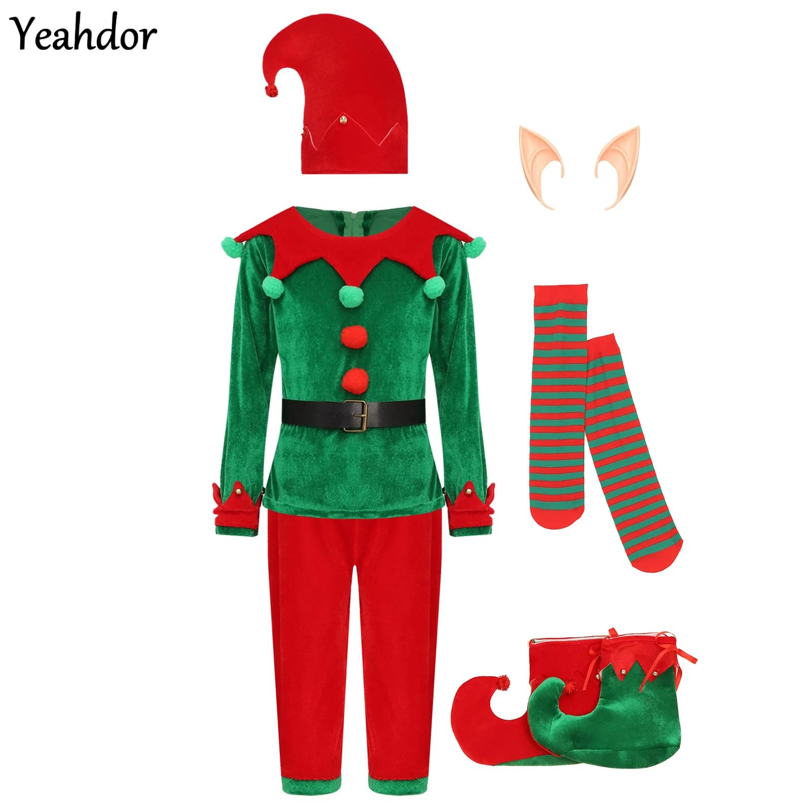 Boys Christmas Santa Claus Cos - Elf Costume Christmas avaliação e preço