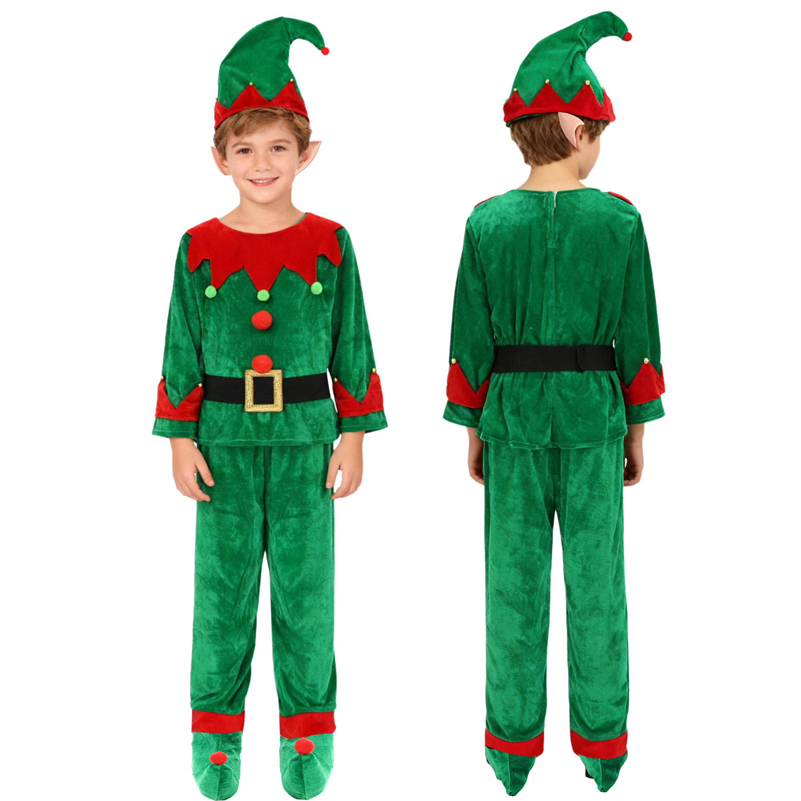 Boys Christmas Santa Claus Cos - Elf Costume Christmas avaliação e preço
