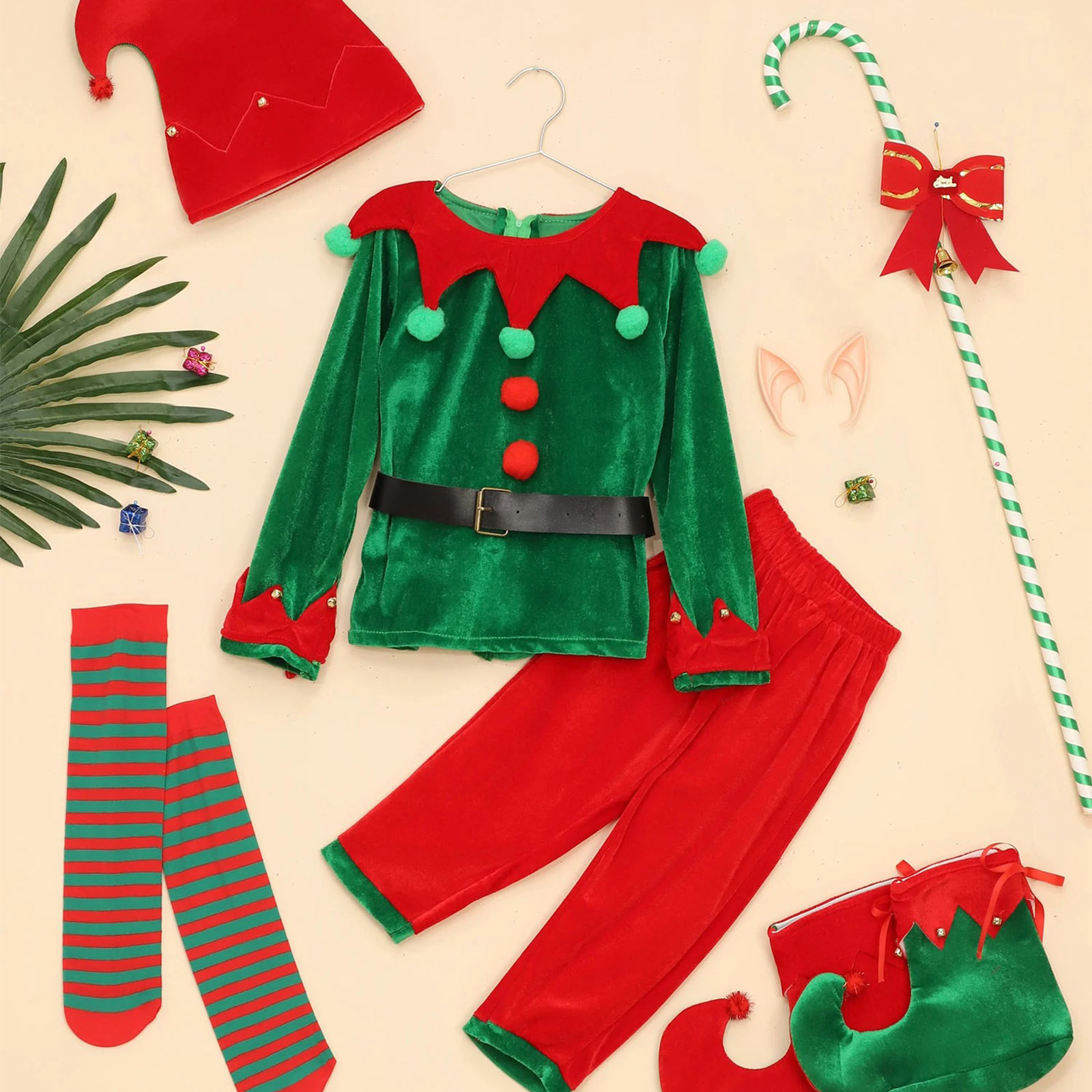 Boys Christmas Santa Claus Cos - Elf Costume Christmas avaliação e preço