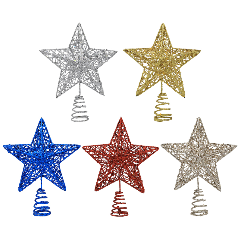 1pc Gold/Silver/Red/Blue Glitt - Star Tree Topper avaliação e preço
