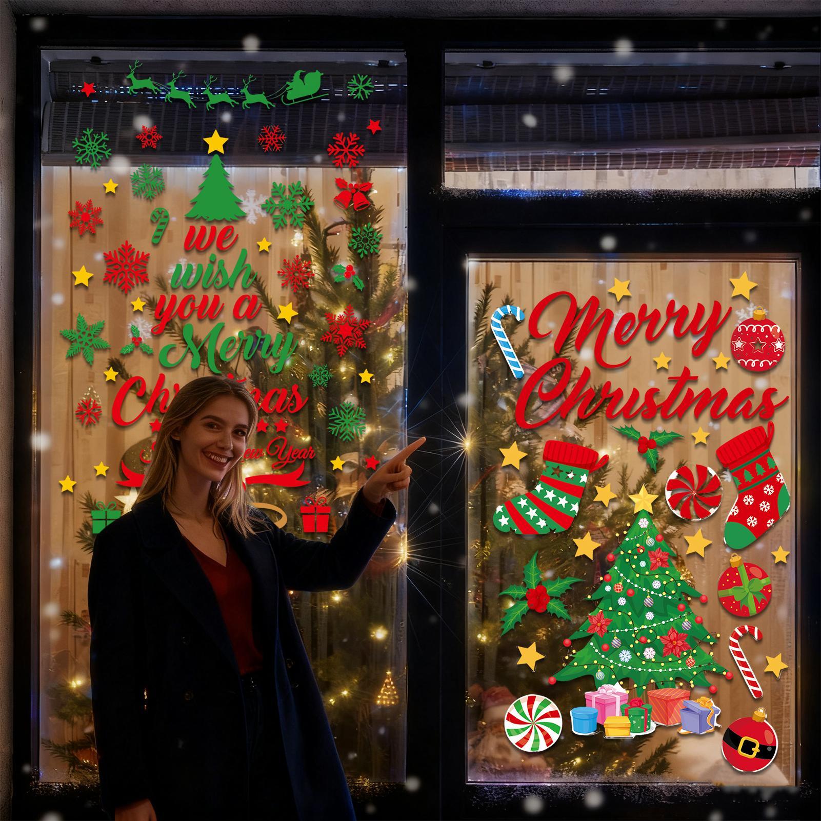 3 Pieces Christmas wall sticke - Snowflake Window Decal avaliação e preço