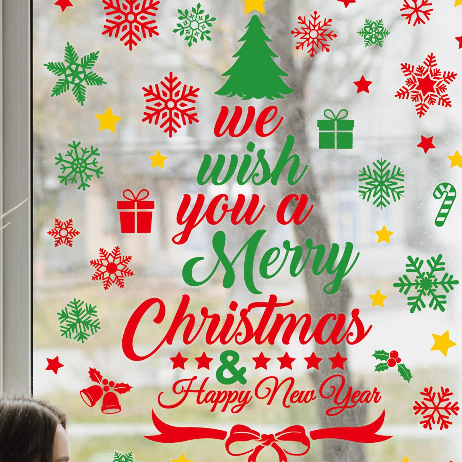 3 Pieces Christmas wall sticke - Snowflake Window Decal avaliação e preço