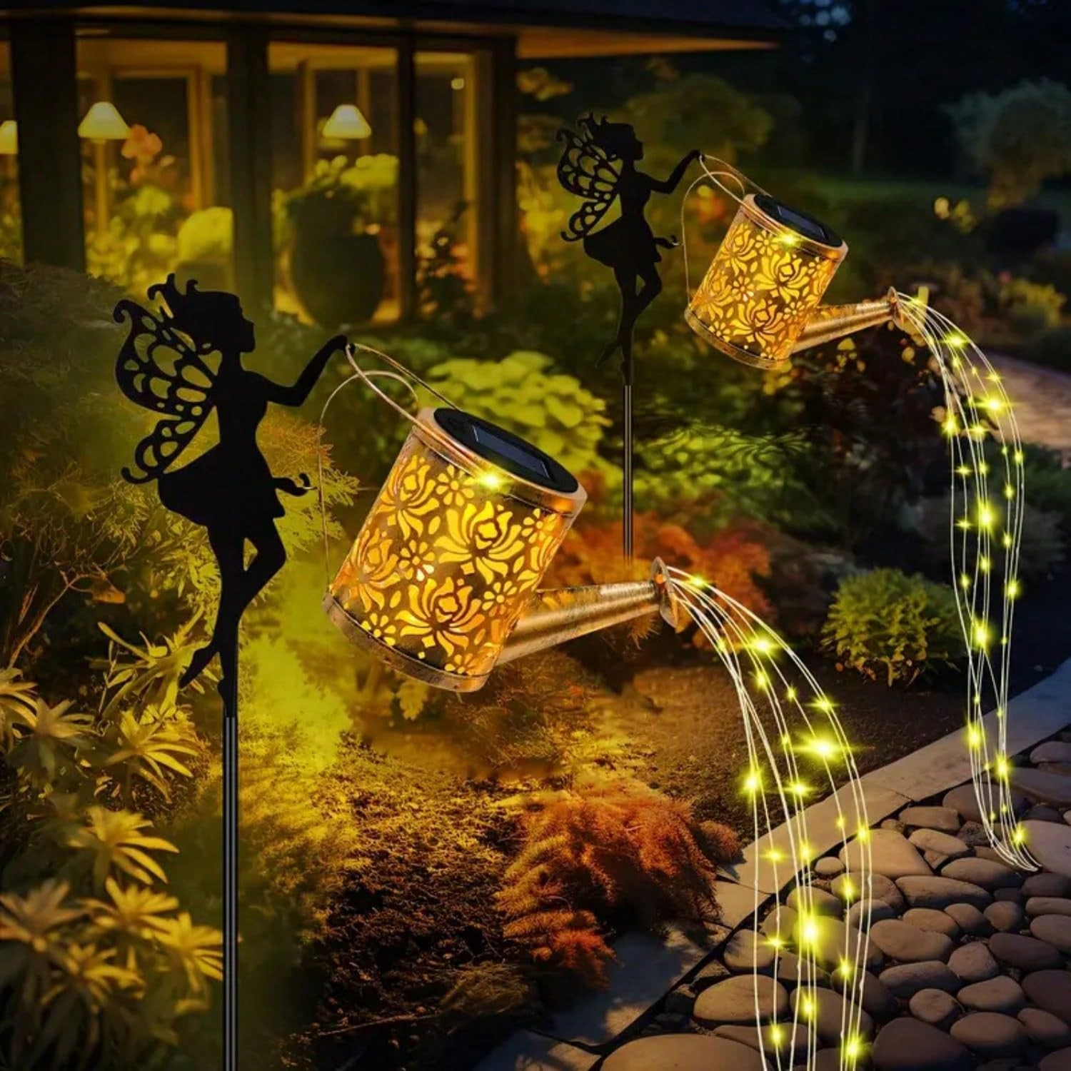 1 PC Solar Outdoor Fairy Water - Christmas Lights Outdoor avaliação e preço
