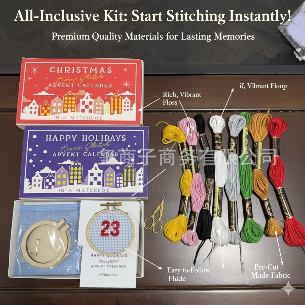 24 Days Countdown Cross Stitch - Advent Calendar Gift avaliação e preço