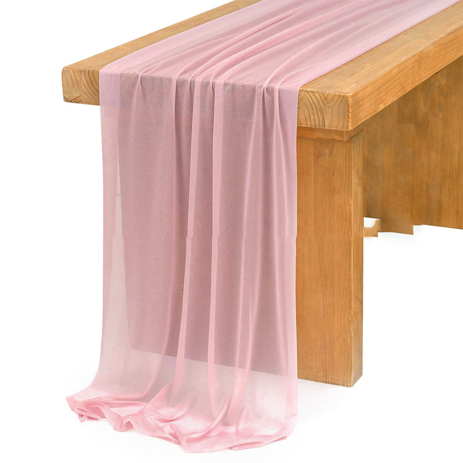 Beige Table Runner Chiffon Tab - Christmas Table Runner avaliação e preço