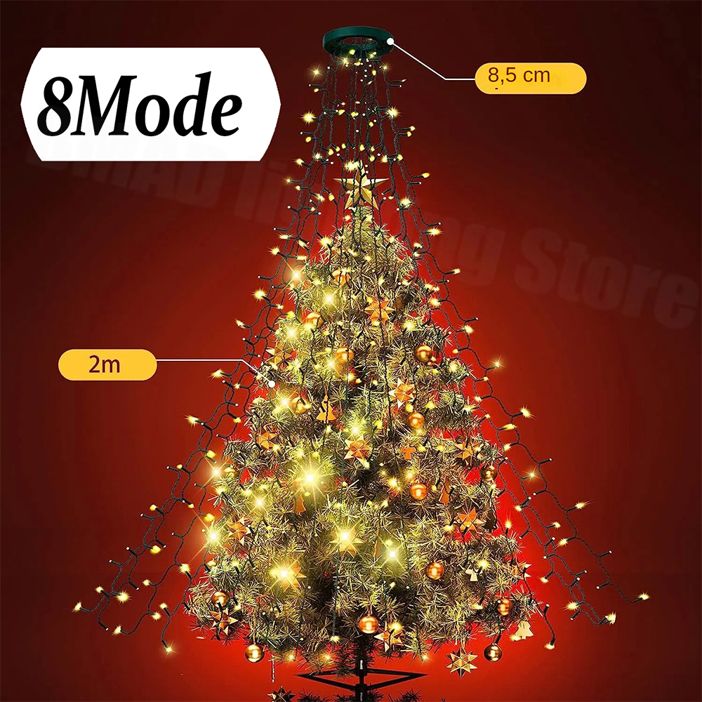 Christmas Tree Waterfall Light - Led Fairy String Lights avaliação e preço