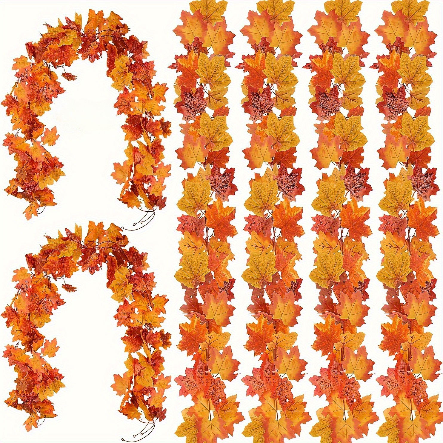 100CM Autumn Artificial Maple  - Christmas Wreath Fake avaliação e preço