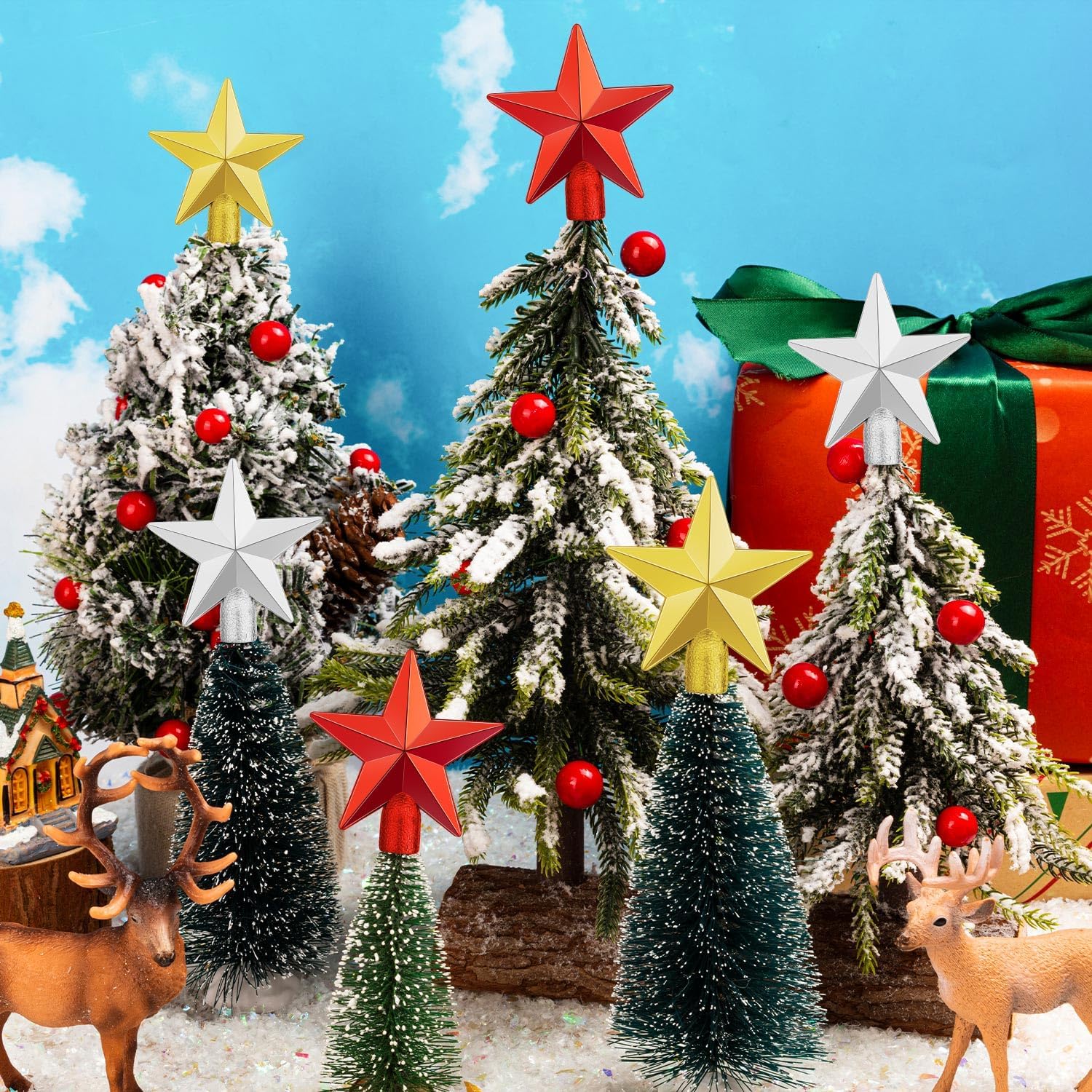 Mini Christmas Tree Topper Sma - Star Tree Topper avaliação e preço