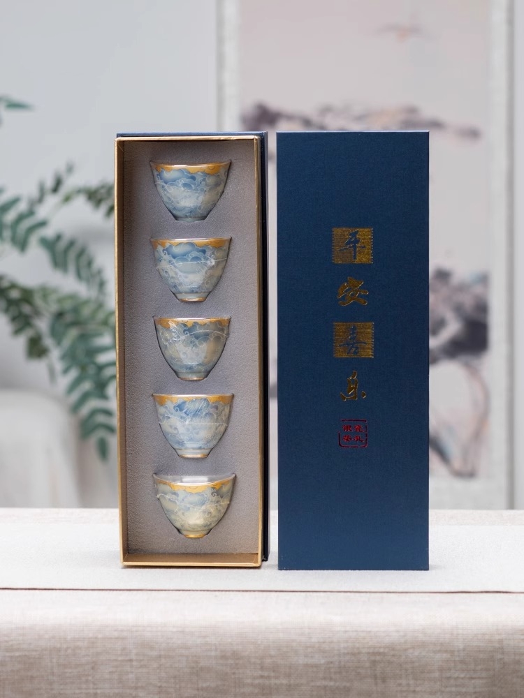 Porcelain wrapped silver cup,  - Gift Box Wrap Set avaliação e preço