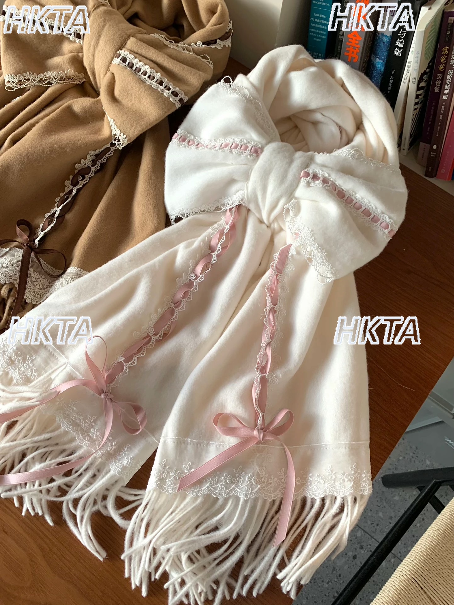 Cute Retro Ribbon Scarves Wome - Ribbon Bow Gift avaliação e preço
