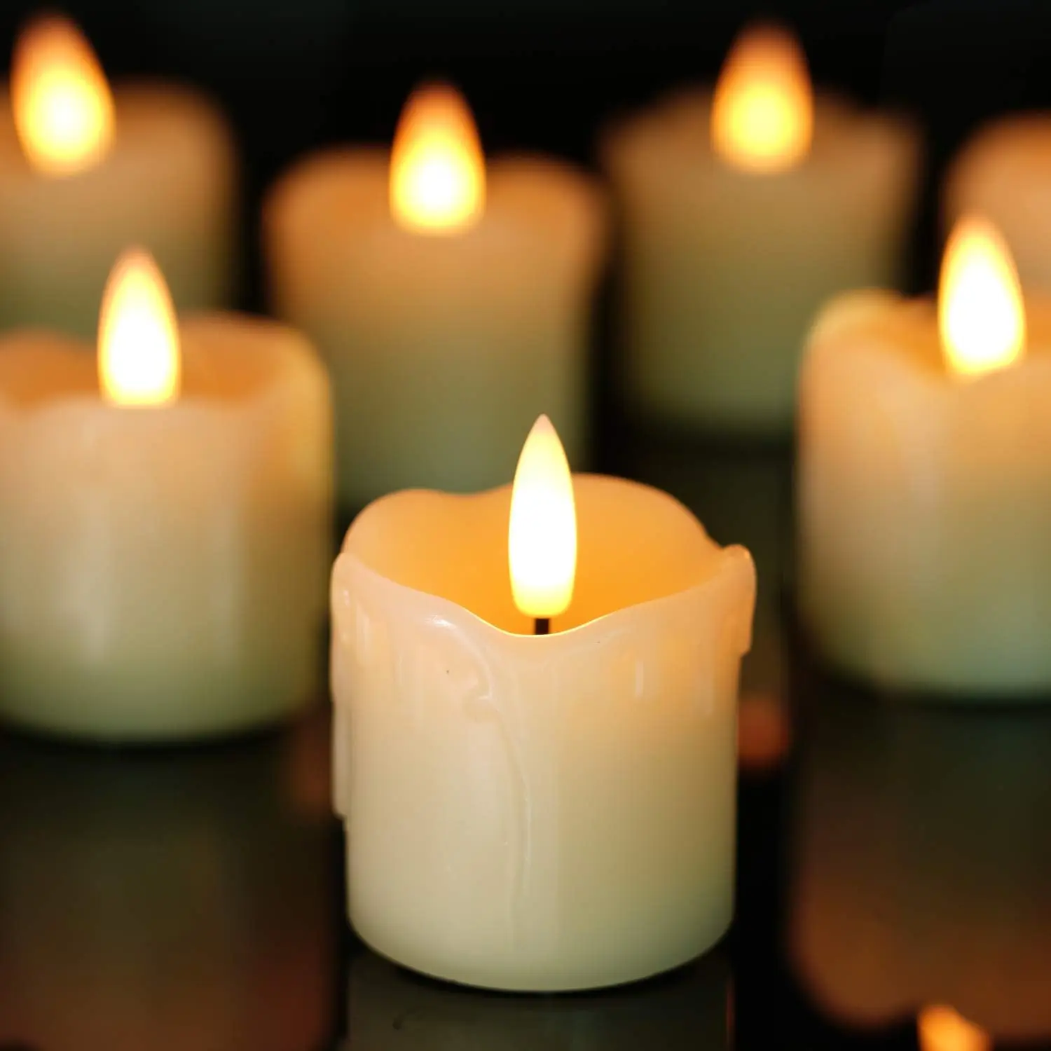 Flameless Votive Candles with  - Holiday Candle Set avaliação e preço