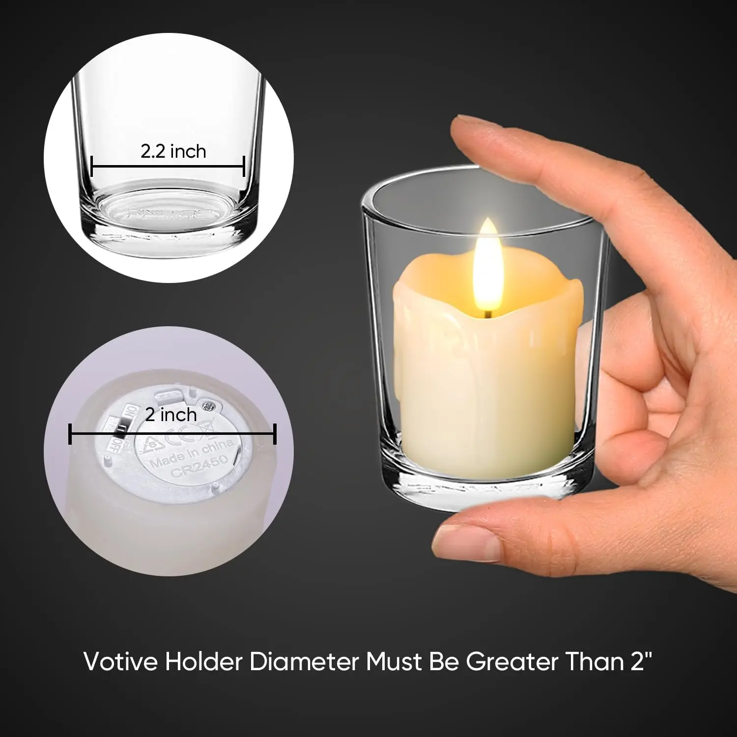 Flameless Votive Candles with  - Holiday Candle Set avaliação e preço