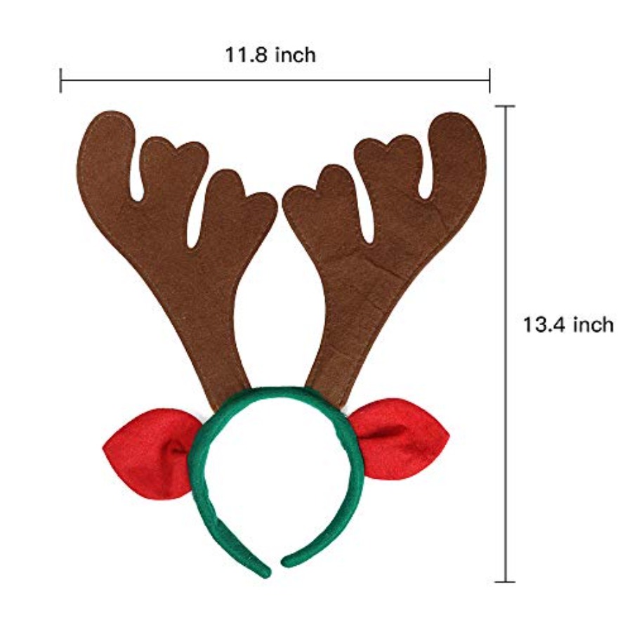 Max Fun 12Pcs Christmas Reinde - Reindeer Antlers Headband avaliação e preço
