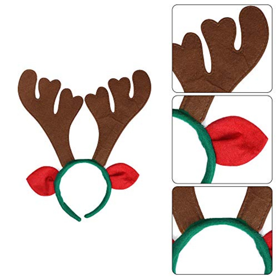Max Fun 12Pcs Christmas Reinde - Reindeer Antlers Headband avaliação e preço