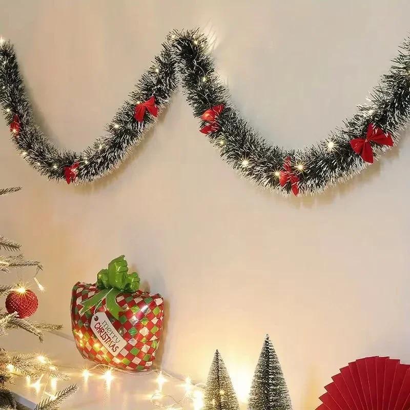 Christmas Tinsel Garland Artif - Tinsel Garland Decoration avaliação e preço