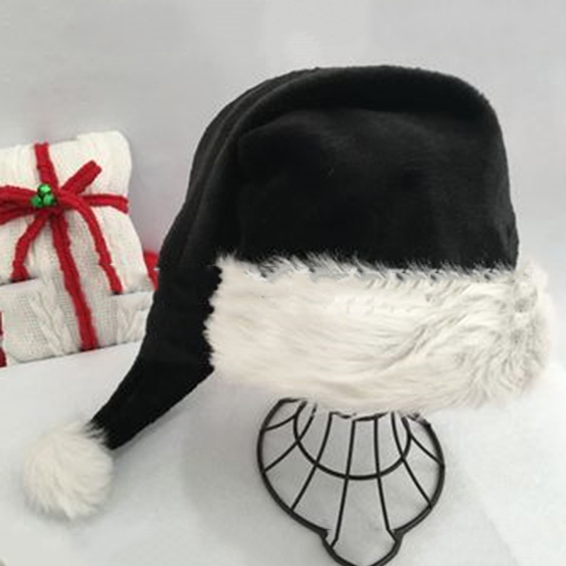 Christmas Santa Hat Black Long - Santa Hat Plush avaliação e preço