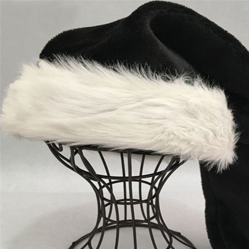 Christmas Santa Hat Black Long - Santa Hat Plush avaliação e preço